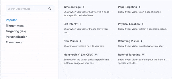 optinmonster display rules - OptinMonster optinmonster display rules