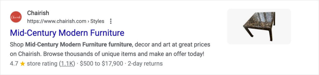 chairish-meta-description-example - OptinMonster