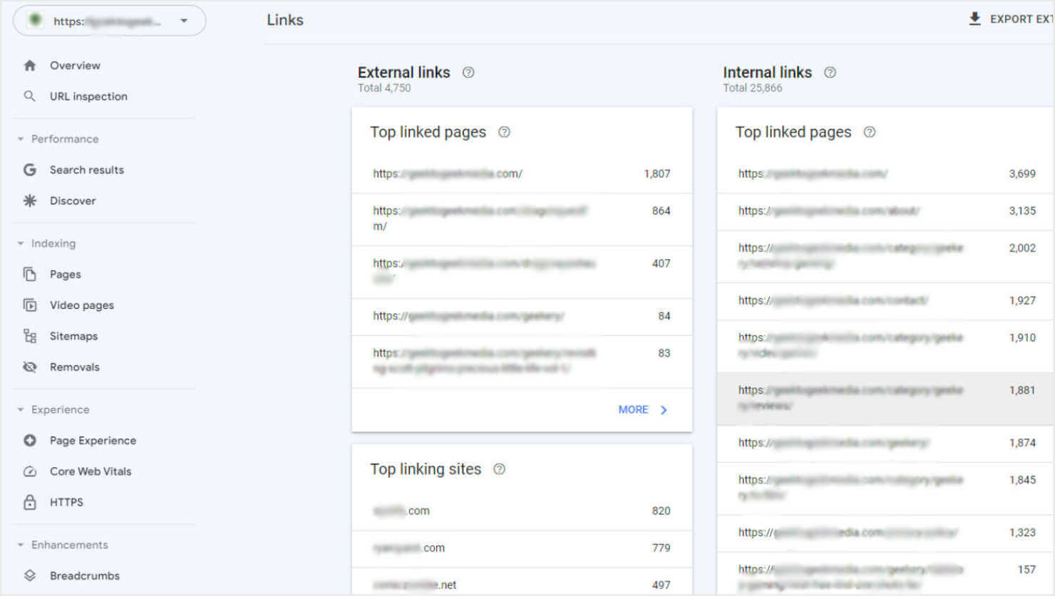 google-search-console-links-report - OptinMonster GSC Links Report