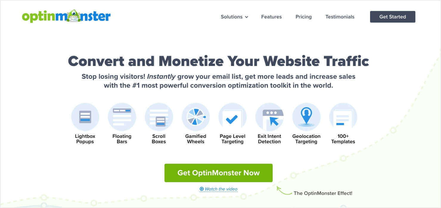 optinmonster-homepage - OptinMonster OptinMonster homepage