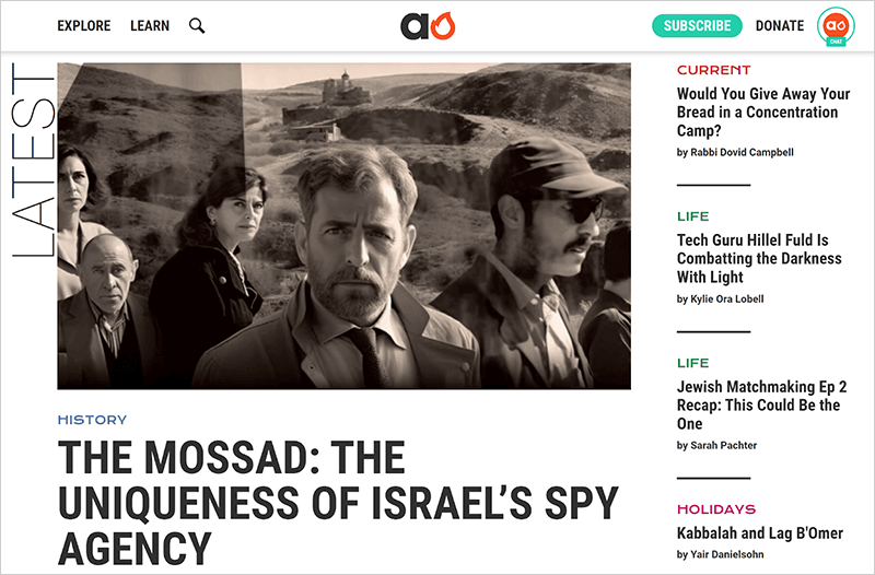 Aish.com homepage Aish.com homepage