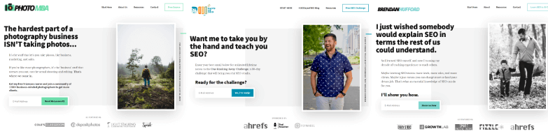 BrendanHufford 3 sites crop - OptinMonster Brendan Hufford's three websites