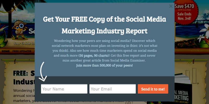 The blue optin color was split tested. The blue optin color was split tested.