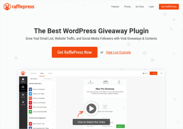 rafflepress-best-wordpress-giveaway-plugin - OptinMonster the best woocommerce plugin