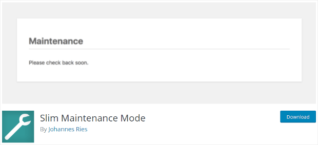 slim-maintenance-mode - OptinMonster slim maintenance mode plugin