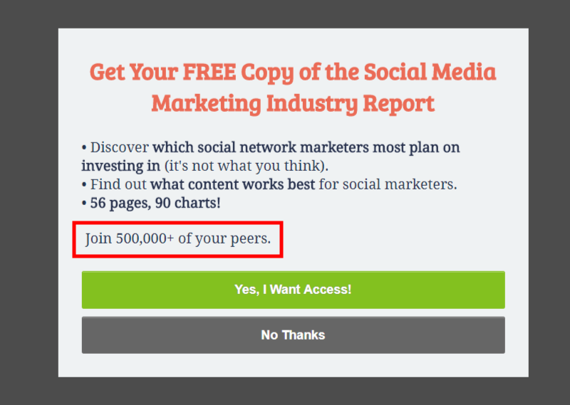 The social proof in this optin is above the copy The social proof in this optin is below the copy