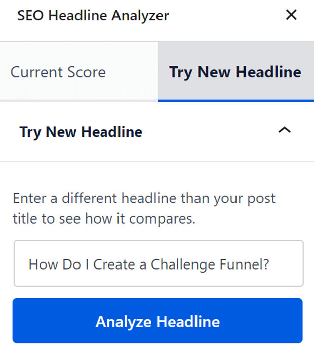 try new headline - OptinMonster