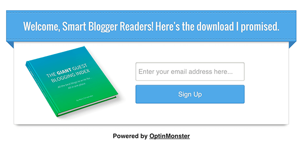 welcome-sb-readers - OptinMonster Popup by referral source
